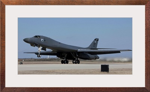 A B-1B Lancer takes off from Dyess Air Force Base, Texas