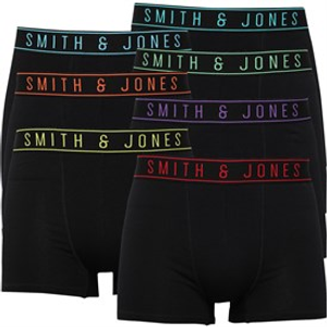 Smith And Jones Mens Drumac Seven Pack Boxers Black