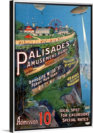 Palisades Amusement Park Vintage Advertising Poster