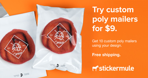 Custom poly mailer samples - Quantity 10