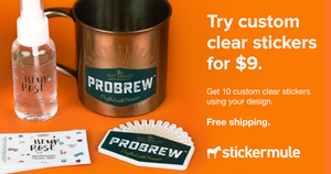 Clear sticker samples - Quantity 10