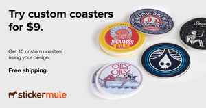 Custom coaster samples - Quantity 10