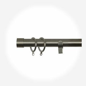 35mm Allure Classic Brushed Steel End Cap Curtain Pole