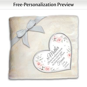 Mother, You Warm My Heart Personalized Blanket