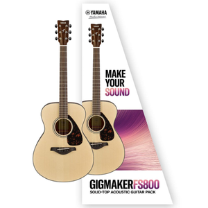 Yamaha Gigmaker FS800 Solid-Top Acoustic Guitar Pack inc Gig Bag & Tuner