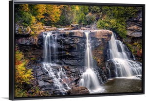 USA, West Virginia, Blackwater Falls State Park, Waterfall And Forest Scenic