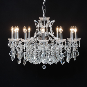 MGR0129 Florence 12 Branch Chrome Shallow Chandelier
