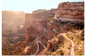 Hairpin turns on Shafer Trail, Canyonlands National Park, Utah