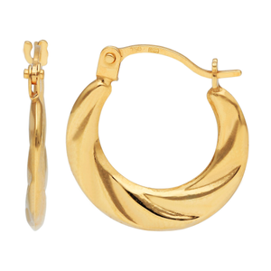 18ct Gold Creole Hoop Earrings