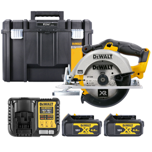 DeWalt DCS391 18V XR li-ion 165mm Circular Saw With 2 x 4.0Ah Batteries, Charger & Case