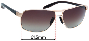 Sunglass Fix Replacement Lenses for Maui Jim MJ835 The Bird - 61mm Wide
