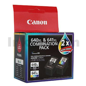 Canon PG-640XL CL-641XL Twin Pack Genuine High Yield Ink Cartridge [PG640XLCL641XL] [1BK + 1CL]