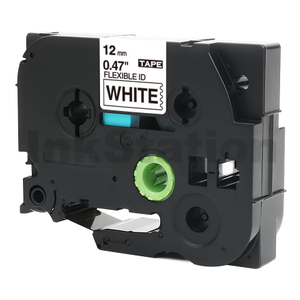 Compatible Brother TZe-FX231 12mm Black Text on White Flexible ID Laminated Tape - 8 metres