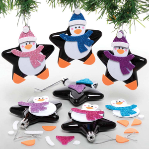 Pinguin-Weihnachtskugeln Bastelset