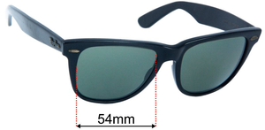 Sunglass Fix Replacement Lenses for Ray-Ban B&amp;L Wayfarer II USA - 54mm Wide