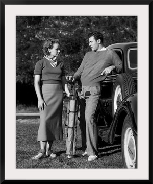 Couple Taking a Break from Golf, 1940s