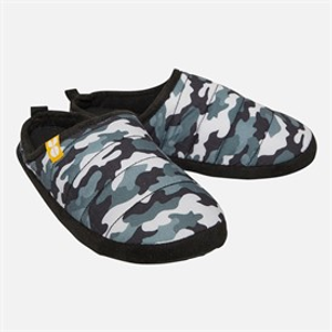Crosshatch Mens Padfoot Padded Slippers Camo Black