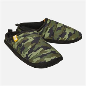 Crosshatch Mens Padfoot Padded Slippers Camo Olive