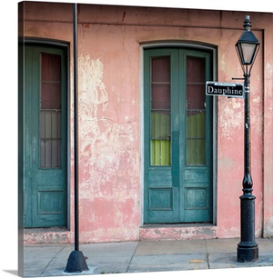 Colorful doors and windows in the French Quarter on Dauphine Street