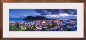 Portugal, Azores, Terceira Island, Angra do Heroismo from Alto da Memoria park