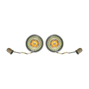 Custom Dynamics ProBEAM ECE Approved Amber/White Dynamic Ringz With Smoked Lenses For Harley Davidson Motorcycles (PB-AW-ECE-1156)