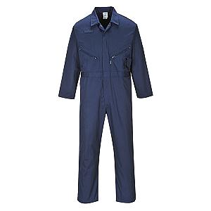 Large Navy Portwest Safety Zip Front Coverall C813NARL