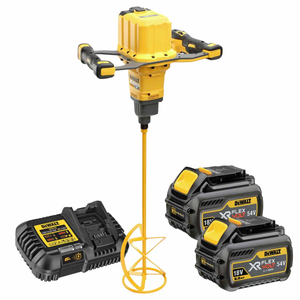DeWalt DCD240T2 54V XR FlexVolt Brushless Paddle Mixer with 2x 6.0Ah Batteries