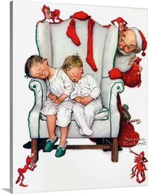 Santa Filling The Stockings