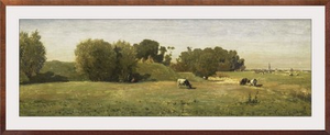 Landscape near Abcoude, 1860-70, Dutch painting, oil on panel