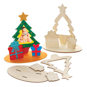 Kits de décorations de cadre photo de Noël en bois