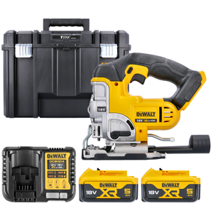 DeWalt DCS331 18V XR Li-Ion Cordless Jigsaw With 2 x 5.0Ah Batteries, Charger & Case