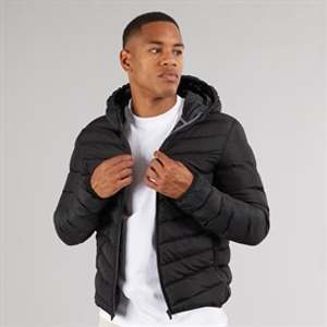 Brave Soul Mens Grantplain Padded Jacket Black