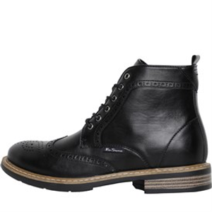 Ben Sherman Mens Templeton Brogue Boots Black