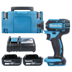 Makita DTD152Z 18V LXT Cordless 1/4" 165Nm Impact Driver With 2 x 5.0Ah Batteries, Charger, Case & Inlay