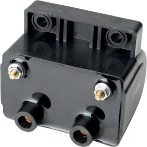Drag Specialties Dual Fire Ignition Coil In Black 3 Ohm Electronic Ignition For 1985-1999 B.T. (Excluding TC & 1995-1999 Fuel Injection), 1986-2003 XL (Excluding 1998-2003 XL1200S) Models (10-2029)
