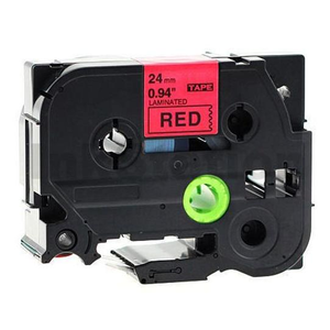 Compatible Brother TZe-451 24mm Black Text on Red Laminated Tape - 8 meters