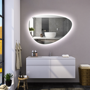 Badkamerspiegel Angelo zonder lijst met verwarming, dimbare Led verlichting en touch sensor 120x80x3cm