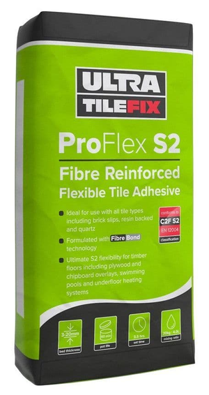 ProFlex S2 - Fibre Reinforced Flexible Tile Adhesive - Grey