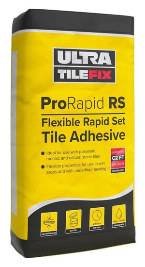ProRapid RS - Flexible Rapid Set Tile Adhesive - Grey