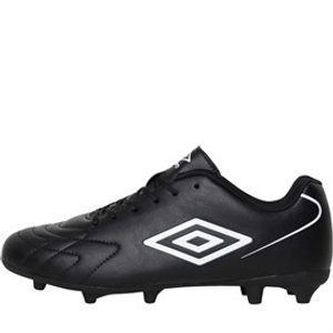 Umbro Junior Attacante FG Firm Ground Football Boots Black/White