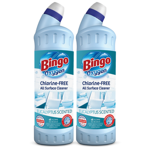 2 x Bingo Non-Chlorine Bleach Eucalyptus Scented 750ml