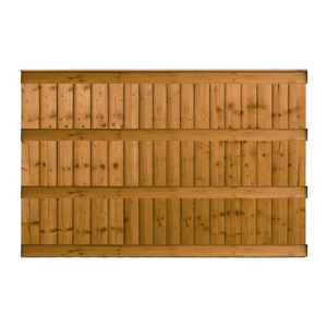 6FT x 4FT Ultra Heavy Duty Closeboard Fence Panel - Pressure Treated Brown