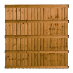 6FT x 6FT Ultra Heavy Duty Closeboard Fence Panel - Pressure Treated Brown