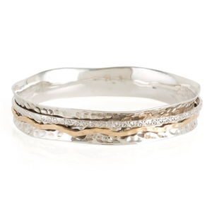 Aura Magic Silver Spinning Bangle (S)