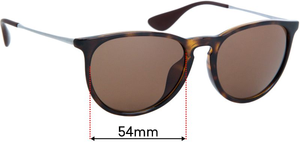 Sunglass Fix Replacement Lenses for Ray-Ban RB4171-F Erika (Low Bridge Fit) - 54mm Wide