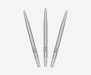 Target Darts Swiss Nano Silver 26mm Dart Points Set (Pack of 3) - Exclusively for Swiss Point compat
