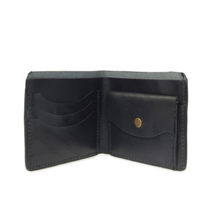 Luxe Black Leather Wallet With Coin Pocket