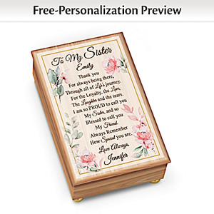 To My Sister Personalized Music Box