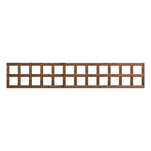 1.83M x 0.3M Traditional Square Trellis Panel - Pressure Treated Brown