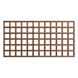 1.83M x 0.9M Traditional Square Trellis Panel - Pressure Treated Brown
